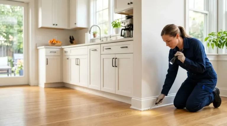 Ant control treatment applied where ants enter a home