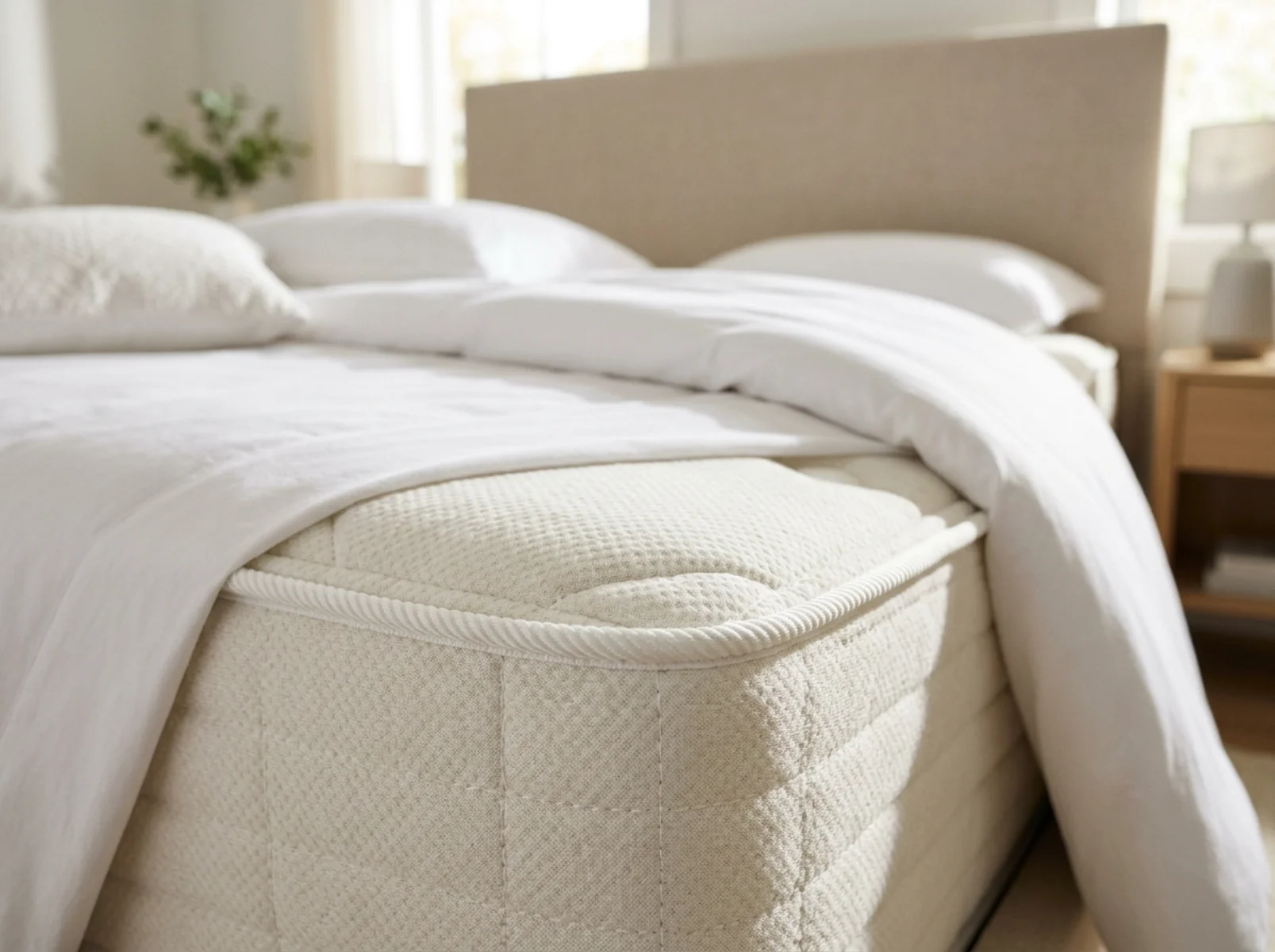 Bed bug treatment along a mattress seam