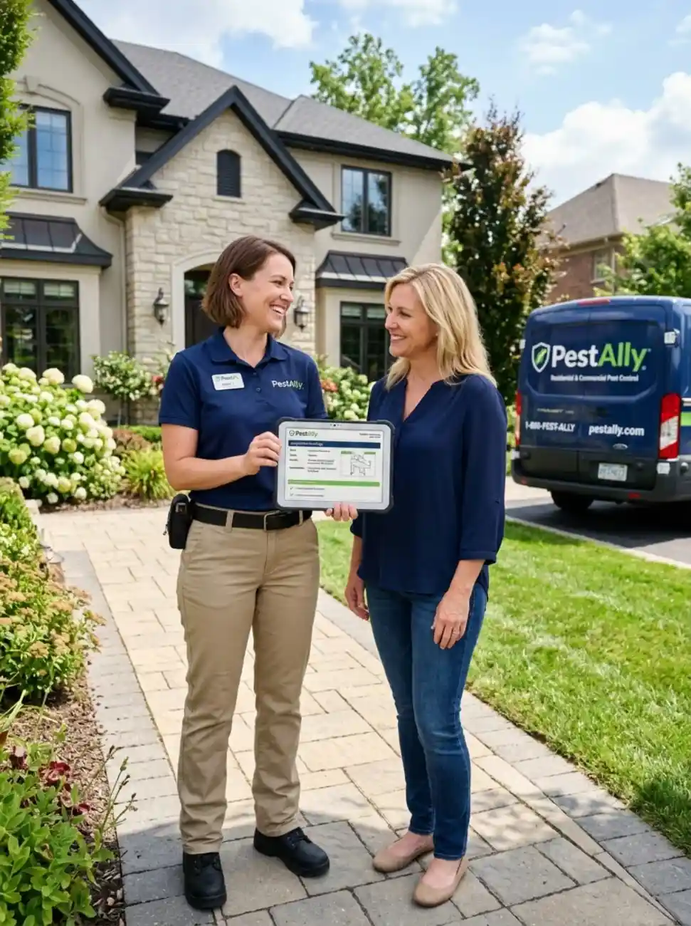 Service report handed to a customer in Salem, Virginia