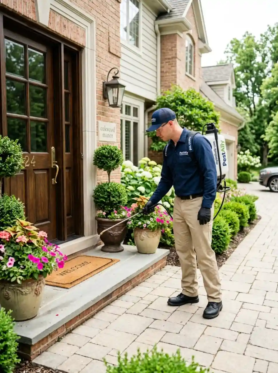 PestAlly-connected pest control pro at a Miami home