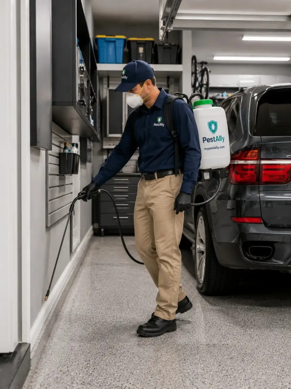 PestAlly-connected pest control pro at a Washington home