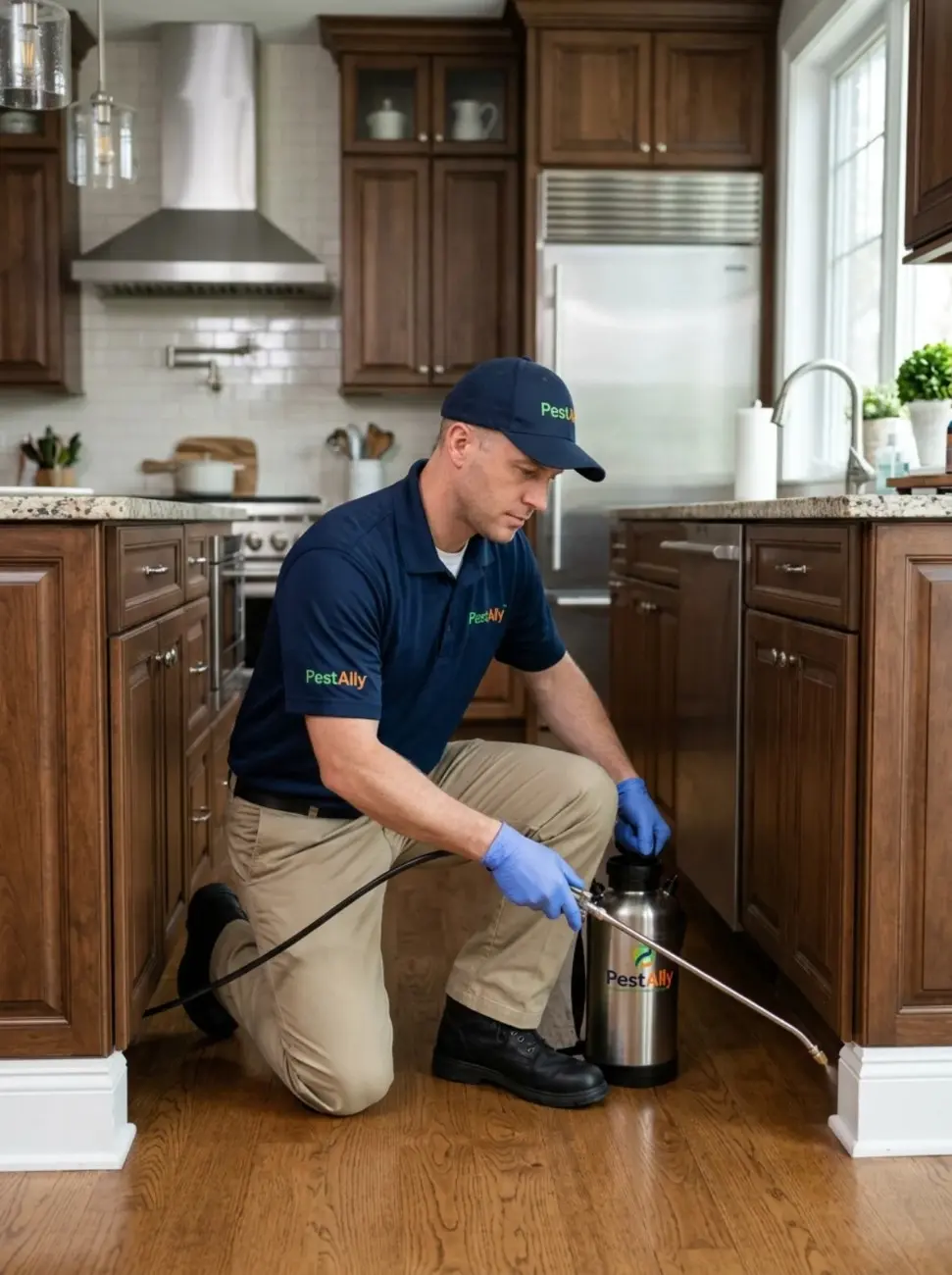 PestAlly-connected pest control pro at an Illinois home