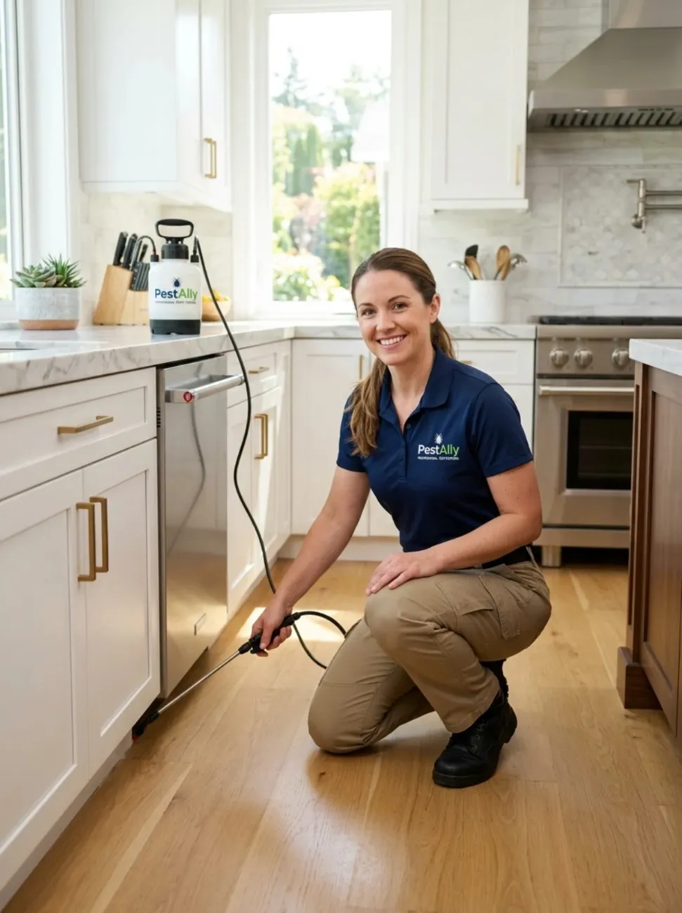 PestAlly-connected pest control pro at an Oregon home