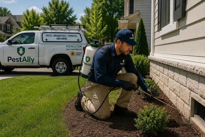 Professional pest control technician at work in Canyon Lake, Texas