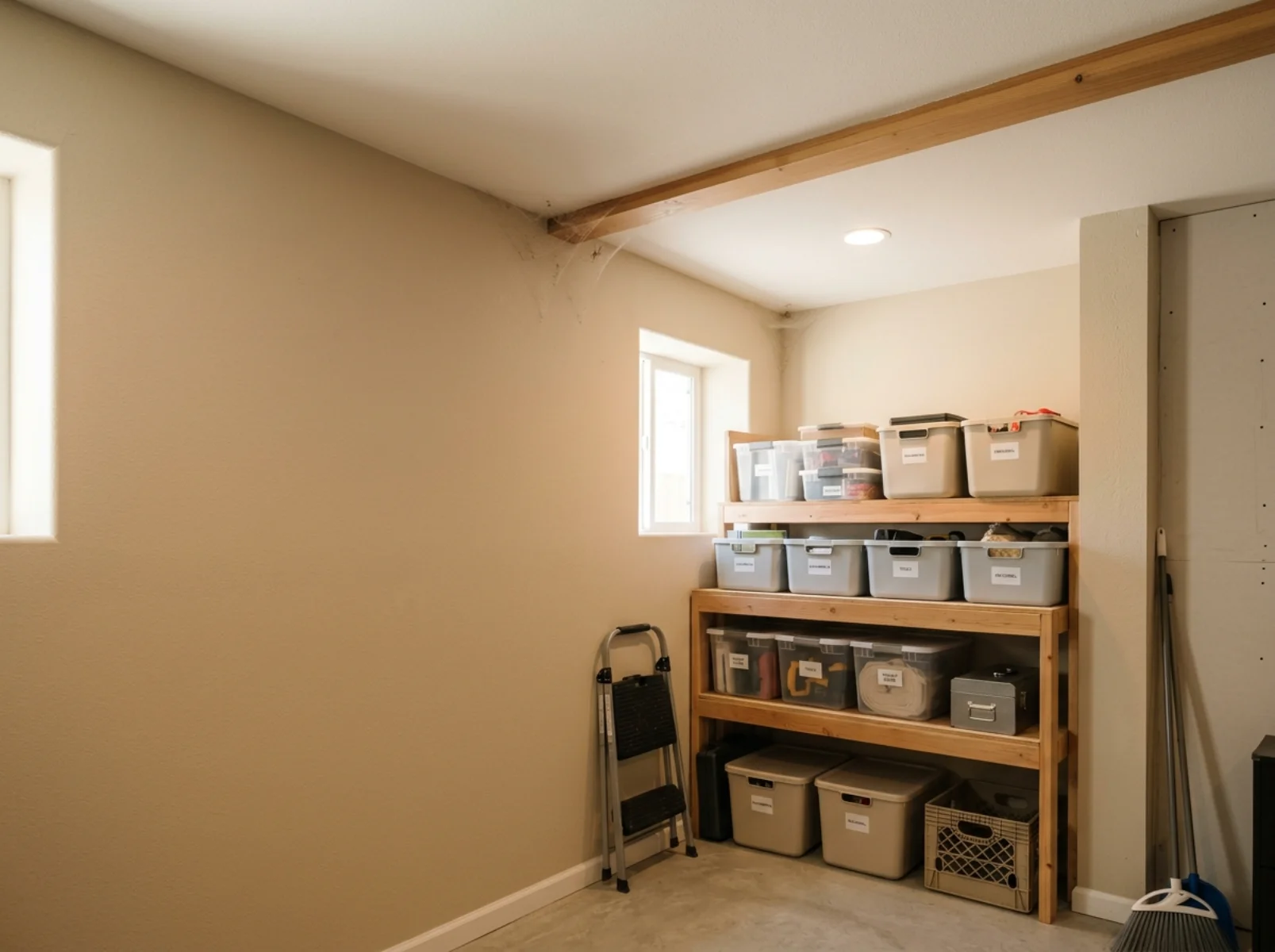 Spider web treatment in a home corner