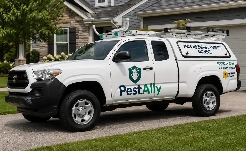 PestAlly-connected pest control pro talking through a treatment plan with a Florida homeowner